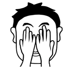 BlackandWhite Man sticker #7188214