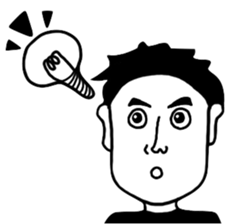 BlackandWhite Man sticker #7188215