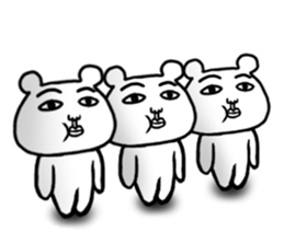 Daily life of white bear 2 sticker #7189777