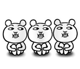 Daily life of white bear 2 sticker #7189785