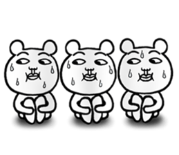 Daily life of white bear 2 sticker #7189786