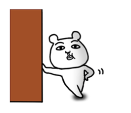 Daily life of white bear 2 sticker #7189815