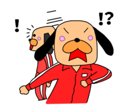 The drooped ears Doggy is a girl sticker #7191665