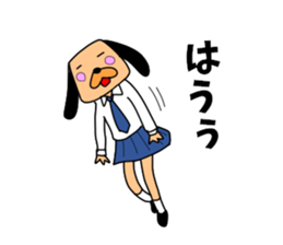 The drooped ears Doggy is a girl sticker #7191666