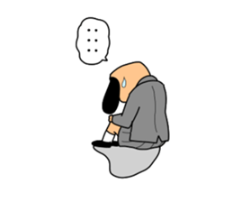 The drooped ears Doggy is a girl sticker #7191674