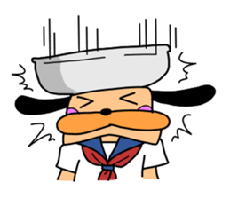 The drooped ears Doggy is a girl sticker #7191684