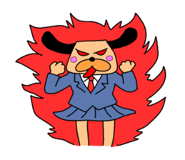 The drooped ears Doggy is a girl sticker #7191693