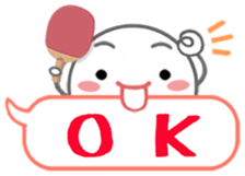 Let's enjoy table tennis!! 2 sticker #7193716