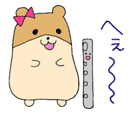 Stamp of a hamster and a flute. sticker #7194393