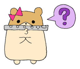 Stamp of a hamster and a flute. sticker #7194396