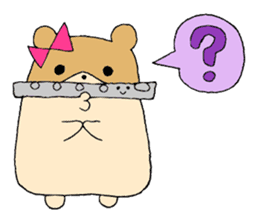 Stamp of a hamster and a flute. sticker #7194396