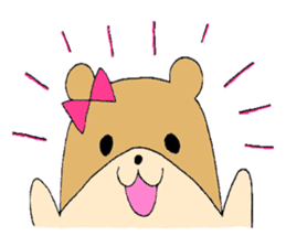 Stamp of a hamster and a flute. sticker #7194401