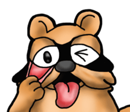 Daily bulging eyes raccoon dog sticker #7196657