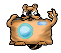 Daily bulging eyes raccoon dog sticker #7196668