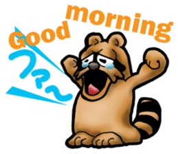 Daily bulging eyes raccoon dog sticker #7196671