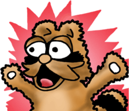 Daily bulging eyes raccoon dog sticker #7196672