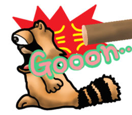 Daily bulging eyes raccoon dog sticker #7196677