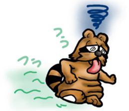 Daily bulging eyes raccoon dog sticker #7196679
