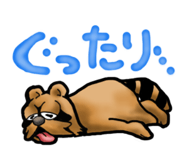 Daily bulging eyes raccoon dog sticker #7196684