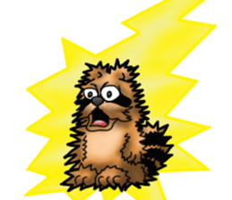 Daily bulging eyes raccoon dog sticker #7196691