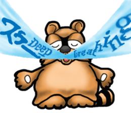 Daily bulging eyes raccoon dog sticker #7196692