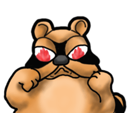 Daily bulging eyes raccoon dog sticker #7196693