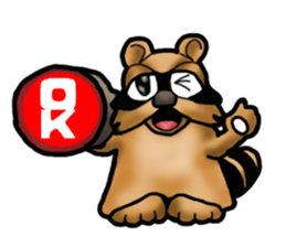 Daily bulging eyes raccoon dog sticker #7196694