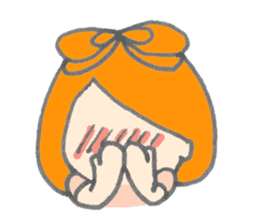 Cute girl with Orange hair sticker #7197023