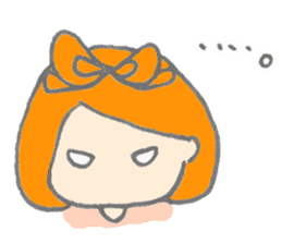 Cute girl with Orange hair sticker #7197037