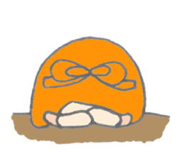 Cute girl with Orange hair sticker #7197039