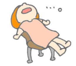 Cute girl with Orange hair sticker #7197043