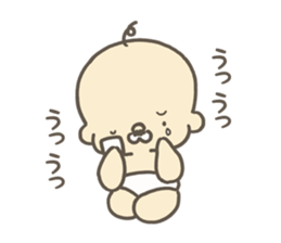 Middle aged baby sticker #7199828