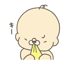 Middle aged baby sticker #7199838