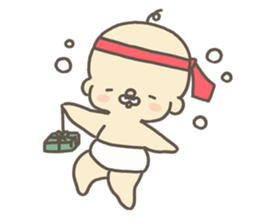 Middle aged baby sticker #7199844