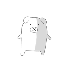 Cute & healing transparent pig sticker #7199862