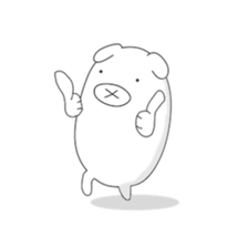 Cute & healing transparent pig sticker #7199866