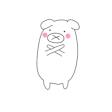 Cute & healing transparent pig sticker #7199868