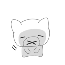 Cute & healing transparent pig sticker #7199882