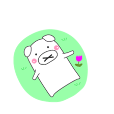 Cute & healing transparent pig sticker #7199902