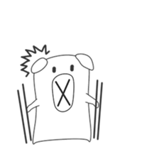 Cute & healing transparent pig sticker #7199910