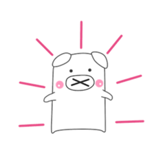 Cute & healing transparent pig sticker #7199916