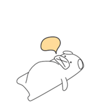 Cute & healing transparent pig sticker #7199920