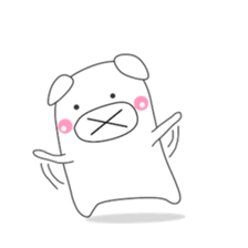 Cute & healing transparent pig sticker #7199924