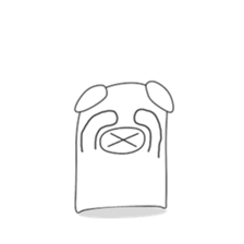 Cute & healing transparent pig sticker #7199931