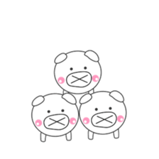 Cute & healing transparent pig sticker #7199935