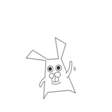 Transparent rabbit sticker #7199937