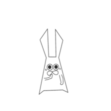 Transparent rabbit sticker #7199938