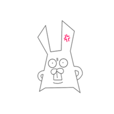 Transparent rabbit sticker #7199939