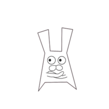 Transparent rabbit sticker #7199941