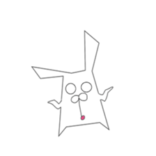 Transparent rabbit sticker #7199942